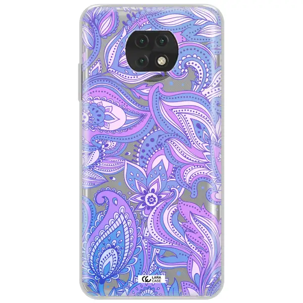 Purple Paisley Xiaomi Redmi Note 9T Clear Tpu Case