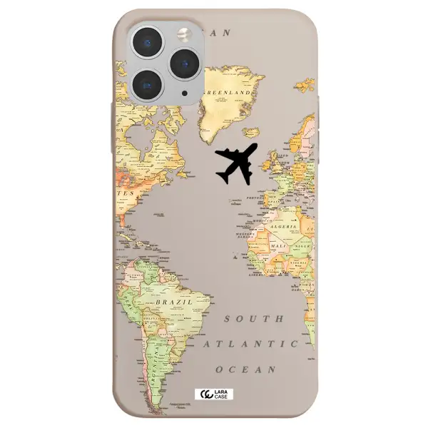 Travel Map Apple iPhone 11 pro max Silicone Stone Case