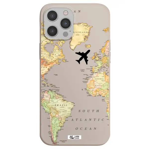 Travel Map Apple iPhone 12 pro Silicone Stone Case