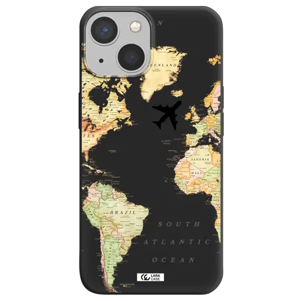 Travel Map Apple iPhone 13 mini Silicone black Case
