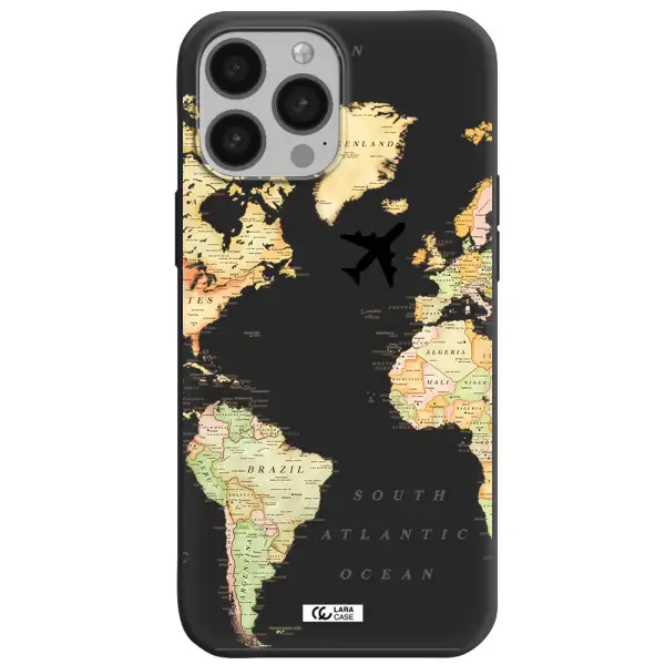 Travel Map Apple iPhone 13 Pro Max Silicone black Case