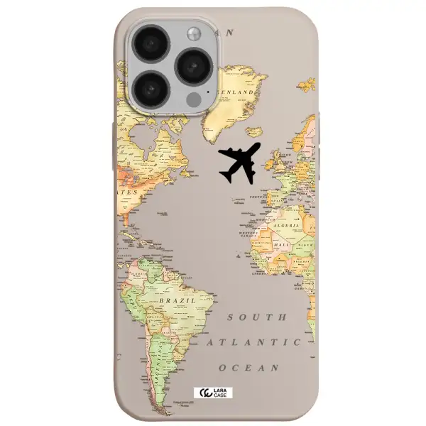 Travel Map Apple iPhone 13 Pro Silicone Stone Case
