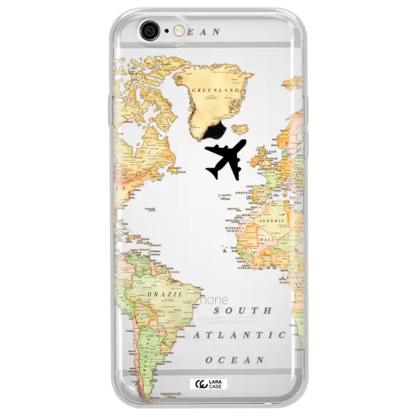 Travel Map Apple iPhone 6 plus Clear TPU Case