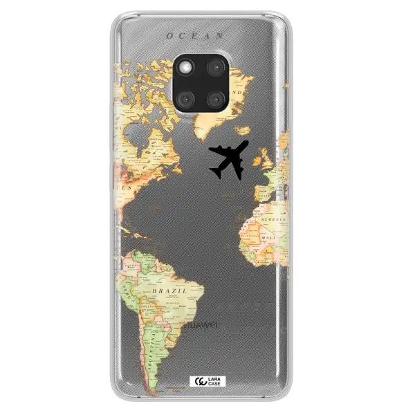 Travel Map Huawei Mate 20 Pro Clear TPU Case