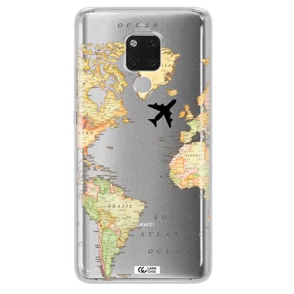 Travel Map Huawei Mate 20X Clear TPU Case