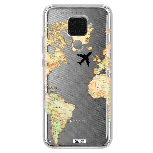 Travel Map Huawei Mate 30 Lite Clear TPU Case