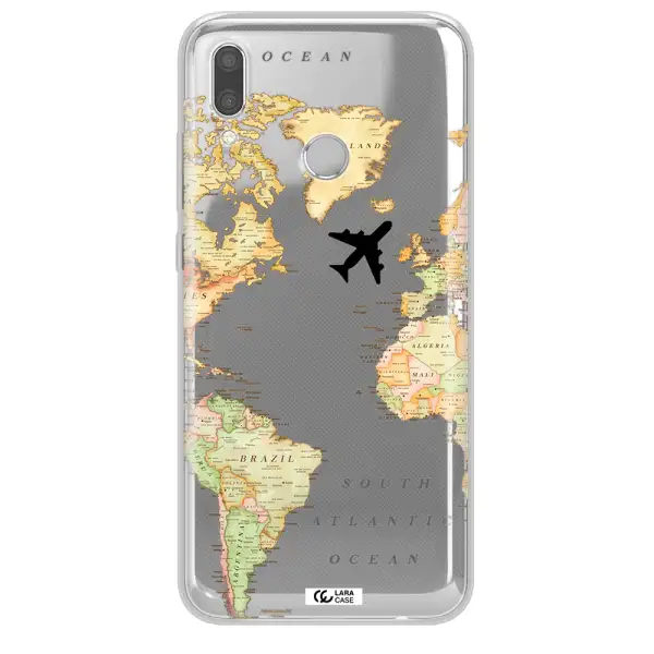 Travel Map Huawei P Smart 2019 Clear TPU Case