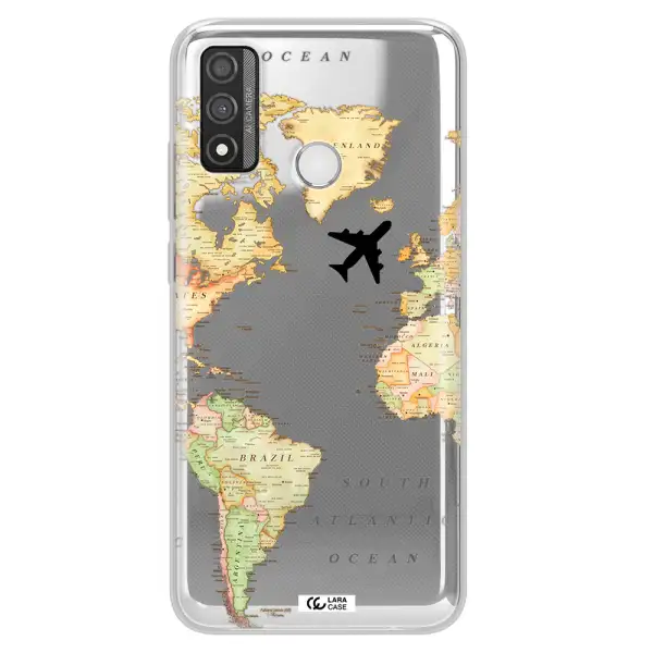 Travel Map Huawei P Smart 2020 Clear TPU Case