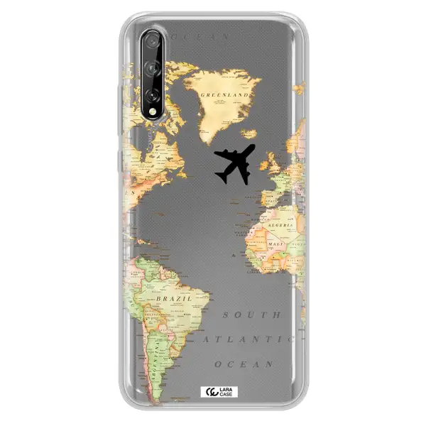 Travel Map Huawei P Smart S Clear TPU Case