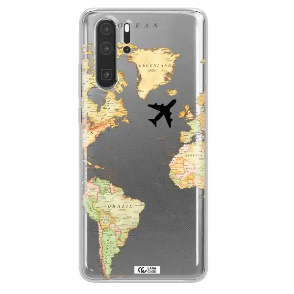 Travel Map Huawei P30 Pro Clear TPU Case