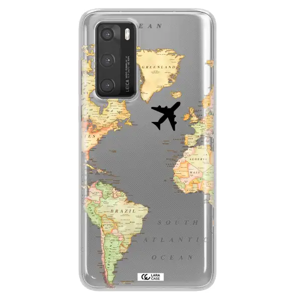 Travel Map Huawei P40 Clear TPU Case