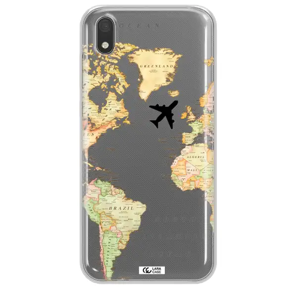 Travel Map Huawei Y5 2019 Clear TPU Case