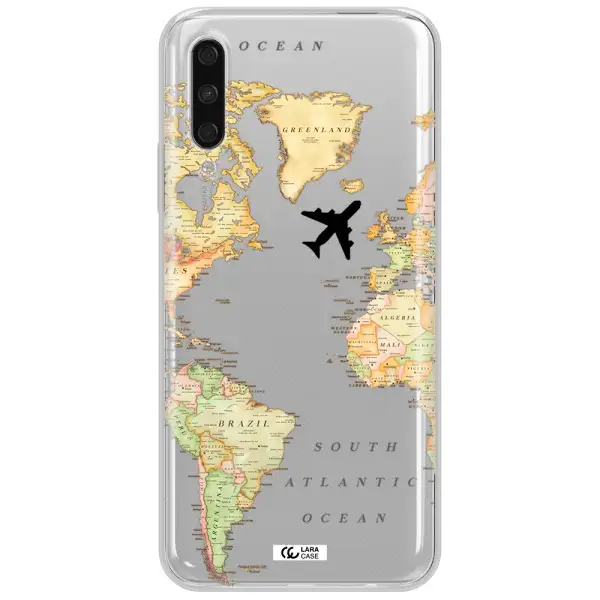 Travel Map Huawei Y9S Clear Tpu Case