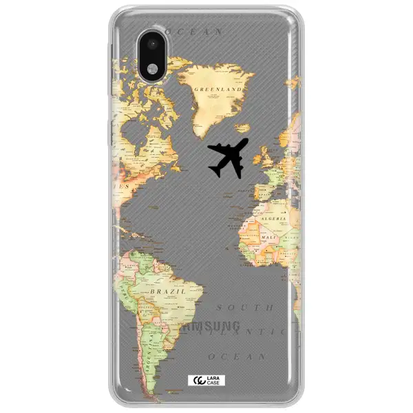 Travel Map Samsung A01 Core Clear Tpu Case