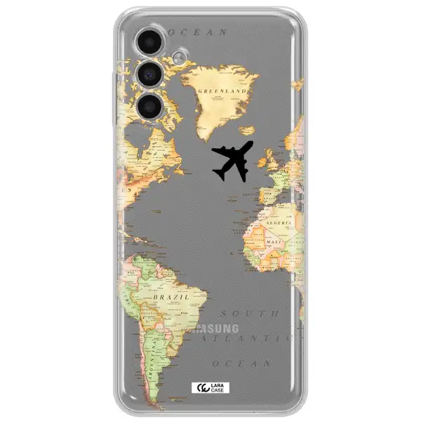 Travel Map Samsung A13 5G Clear Tpu Case