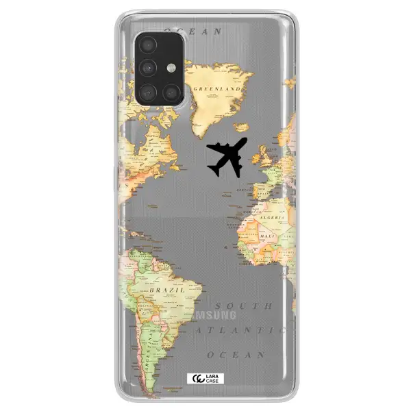 Travel Map Samsung A51 Clear TPU Case