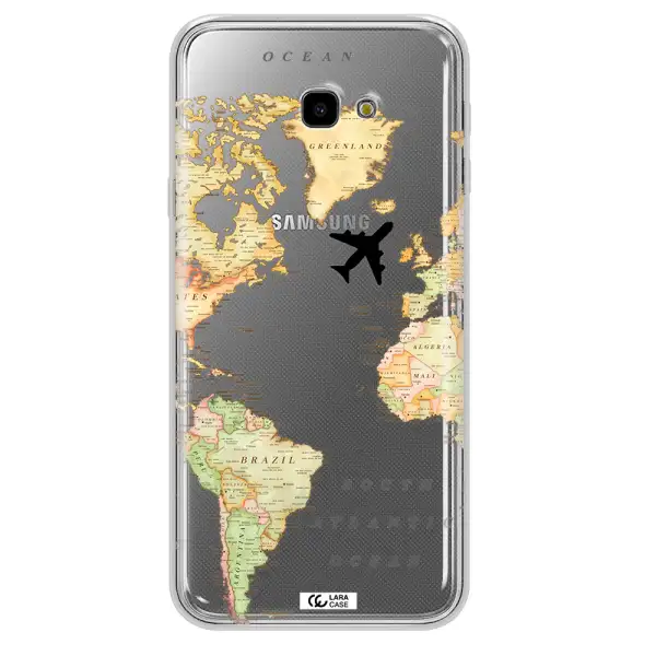 Travel Map Samsung J4 Plus Clear TPU Case