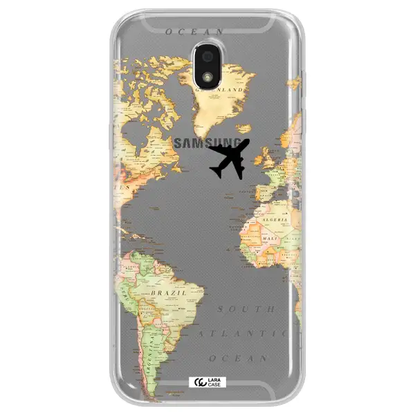 Travel Map Samsung J5 2017 Clear TPU Case
