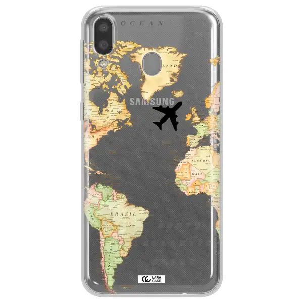 Travel Map Samsung M20 Clear TPU Case