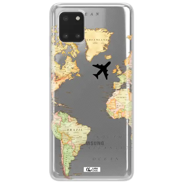 Travel Map Samsung Note 10 Lite Clear TPU Case
