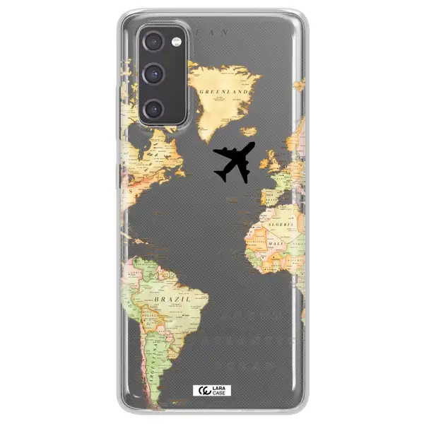 Travel Map Samsung S20 Fe Clear TPU Case