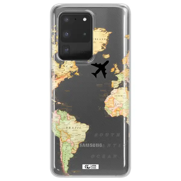 Travel Map Samsung S20 Ultra Clear TPU Case