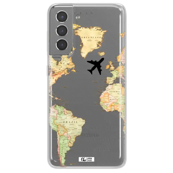 Travel Map Samsung S21 Plus Clear TPU Case
