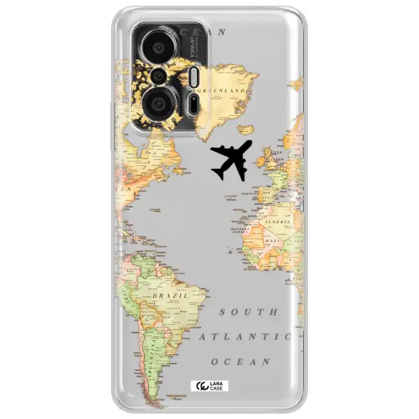 Travel Map Xiaomi 11T Pro Clear Tpu Case