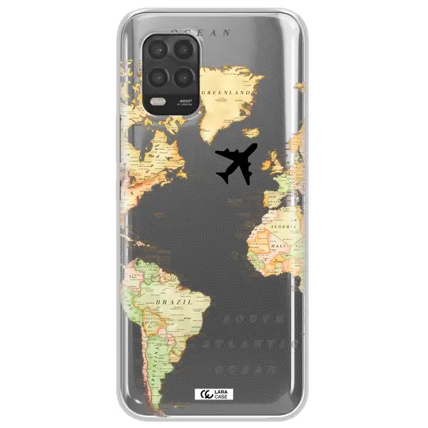 Travel Map Xiaomi Mi 10 Lite Clear TPU Case