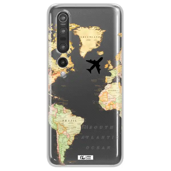 Travel Map Xiaomi Mi 10 Pro Clear TPU Case
