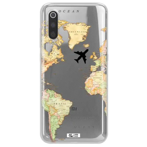 Travel Map Xiaomi Mi 9 Clear TPU Case