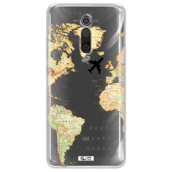 Travel Map Xiaomi Mi 9T Clear TPU Case