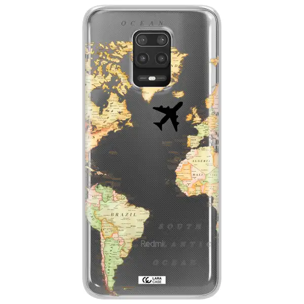 Travel Map Xiaomi Note 9S Clear TPU Case