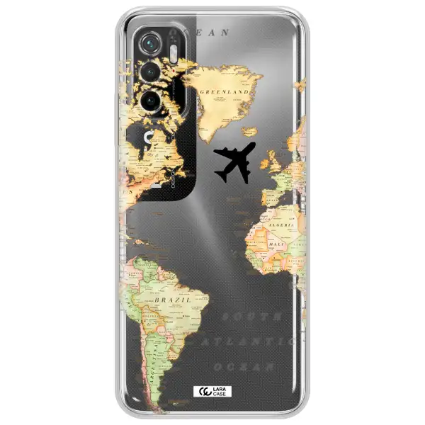 Travel Map Xiaomi Poco M3 Pro Clear Tpu Case