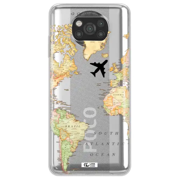Travel Map Xiaomi Poco X3 Clear TPU Case