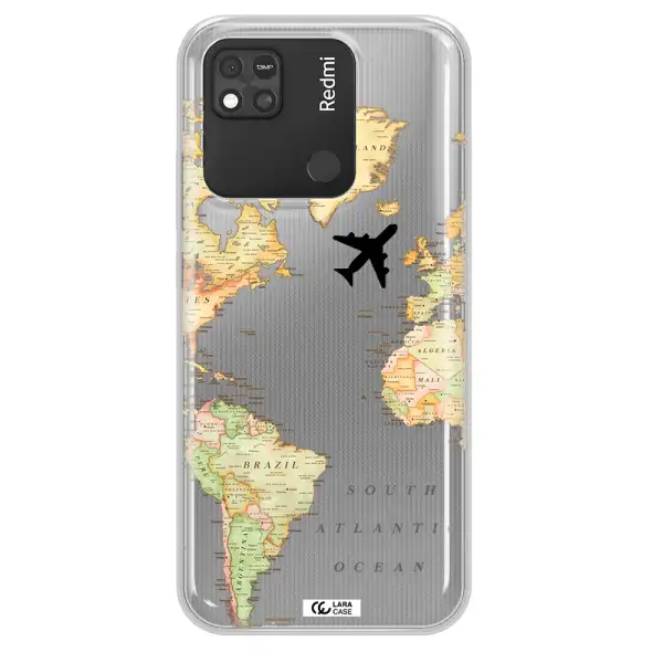 Travel Map Xiaomi Redmi 10A Clear TPU Case