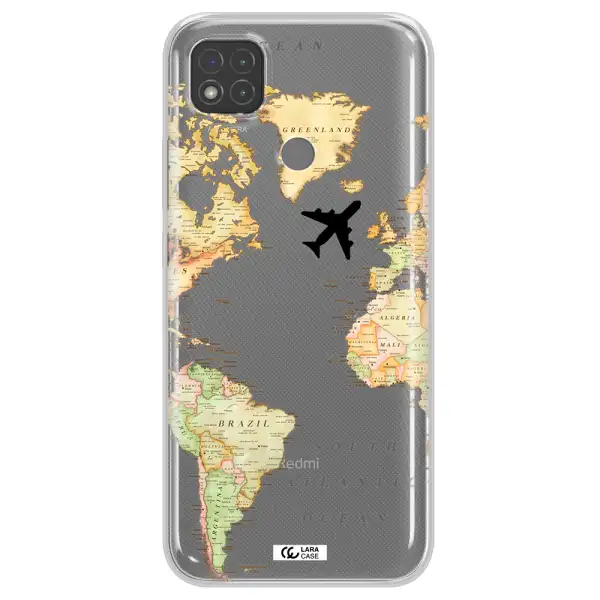 Travel Map Xiaomi Redmi 9C Clear TPU Case