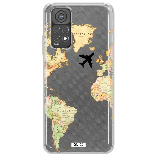 Travel Map Xiaomi Redmi Note 11 Clear TPU Case