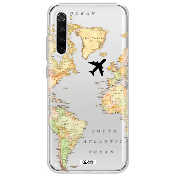 Travel Map Xiaomi Redmi Note 8T Clear Tpu Case