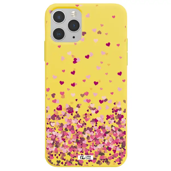 Flying Hearts Apple iPhone 11 pro max Silicone canary yellow Case