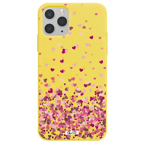 Flying Hearts Apple iPhone 11 pro Silicone canary yellow Case
