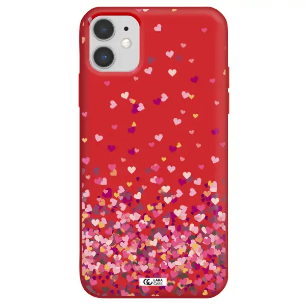 Flying Hearts Apple iPhone 11 Silicone Imperial Red Case