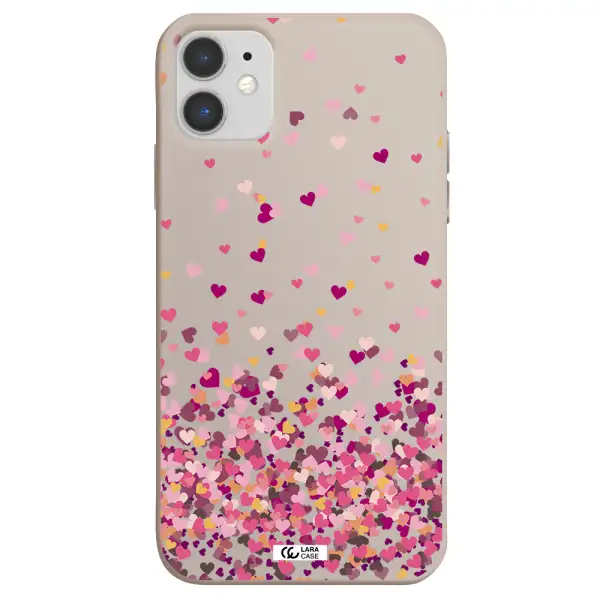 Flying Hearts Apple iPhone 11 Silicone Stone Case