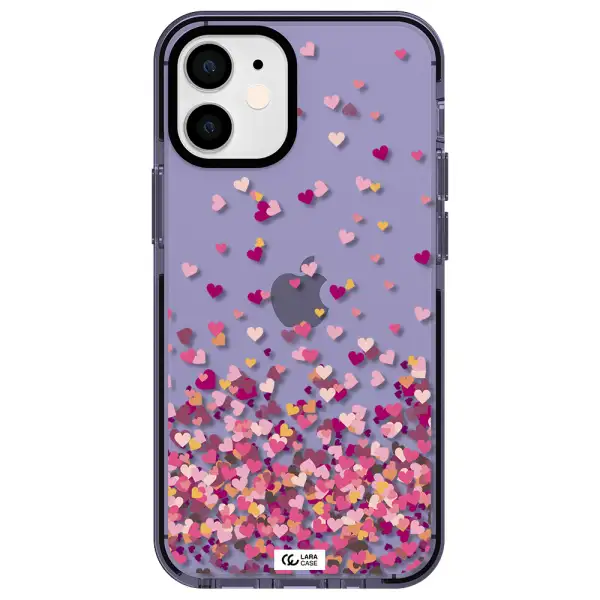 Flying Hearts Apple iPhone 12 mini impact Lilac Case