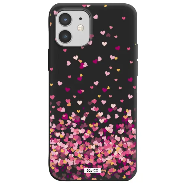 Flying Hearts Apple iPhone 12 mini Silicone black Case