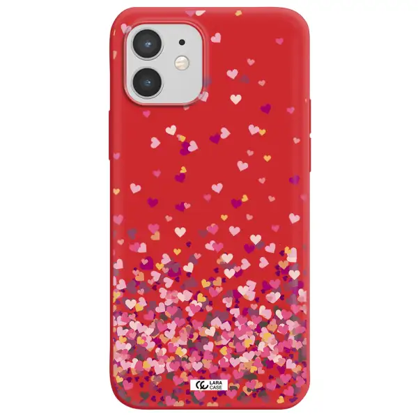 Flying Hearts Apple iPhone 12 mini Silicone Imperial Red Case