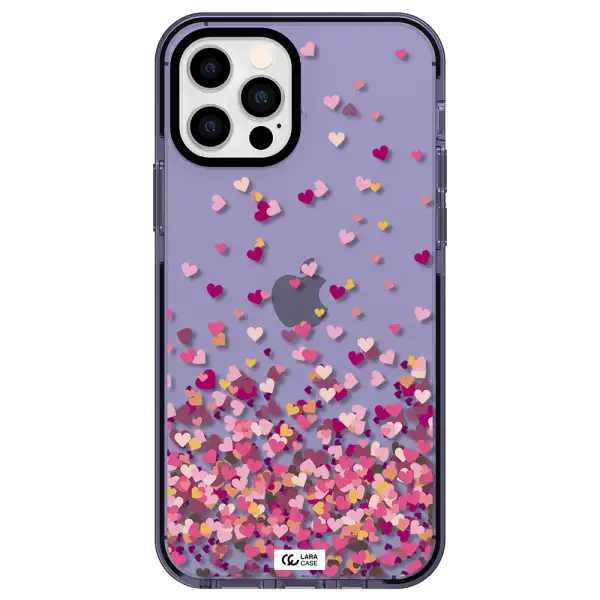 Flying Hearts Apple iPhone 12 pro impact Lilac Case