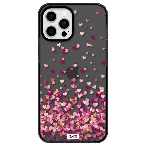 Flying Hearts Apple iPhone 12 pro max impact Smoke Black Case