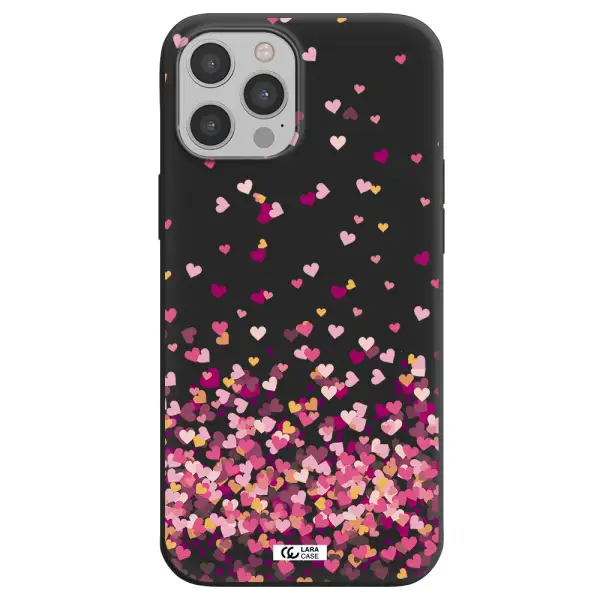 Flying Hearts Apple iPhone 12 pro Silicone black Case