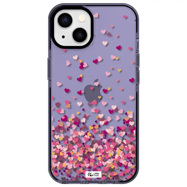 Flying Hearts Apple iPhone 13 impact Lilac Case
